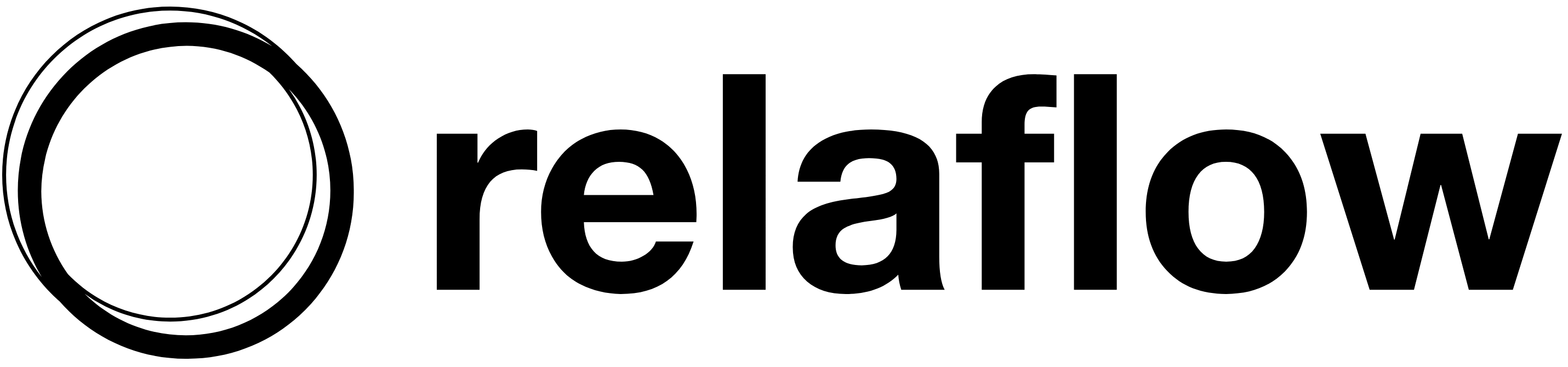 Black and Black RelaFlow Logo